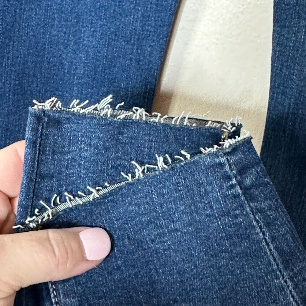Good American Good Waist Crop Raw Hem Hi-Rise Jeans Skinny Blue331 00/24 NWT - Picture 7 of 10